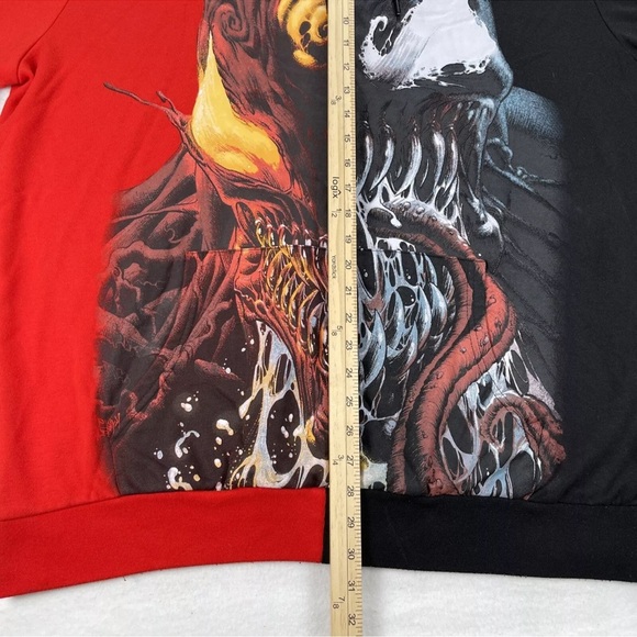 Marvel Venom Carnage Split Hoodie XXXL Sweatshirt Red/Black Size 3XL - Picture 5 of 10